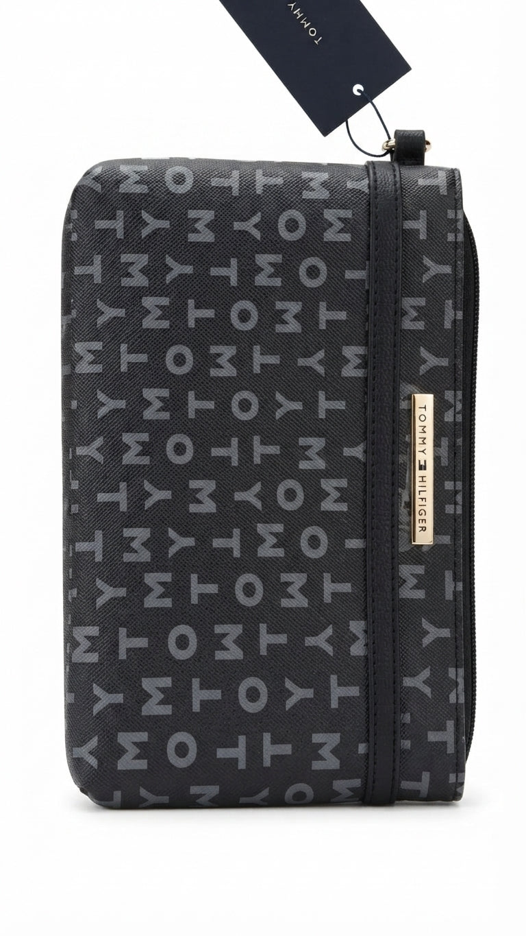 Tommy Hilfiger Monogram Wristlet Pouch / Clutch