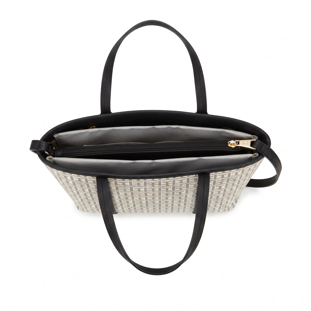 Monogram Signature Stripe Tote Bag