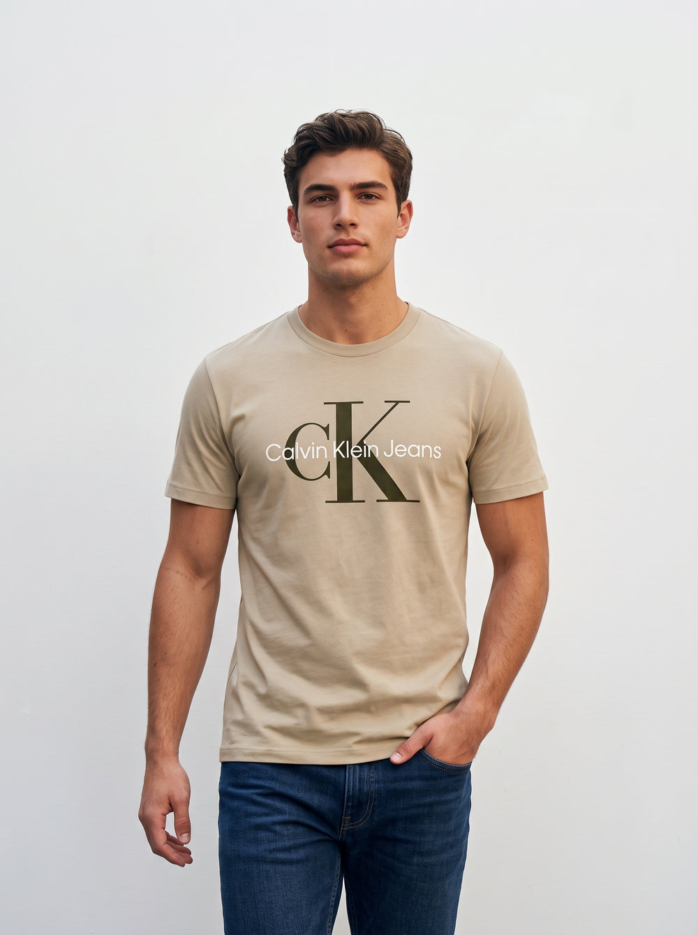calvin klien Printed beige T-shirt