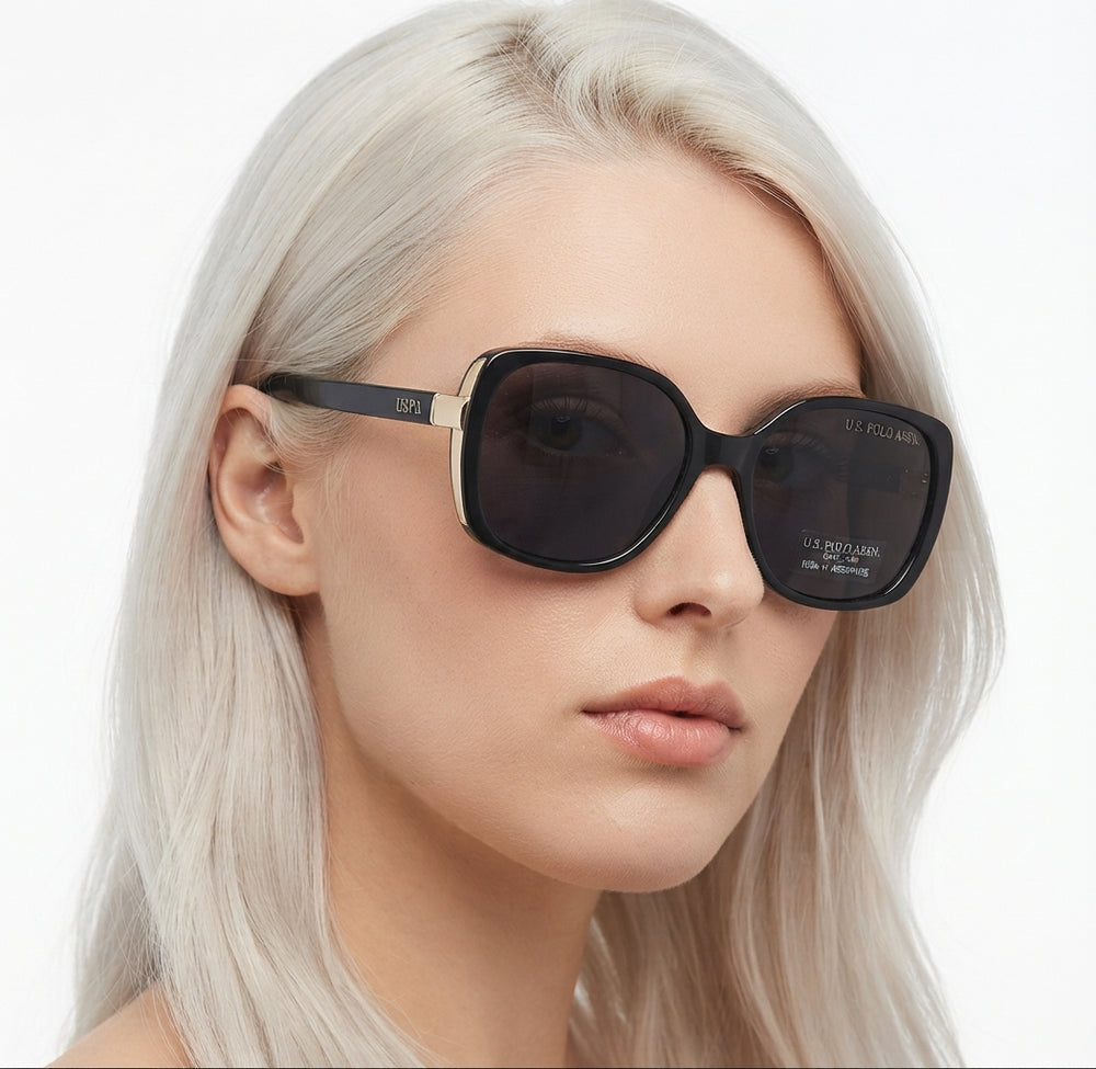 U.S. Polo Assn. Women's Square Tortoiseshell Sunglasses