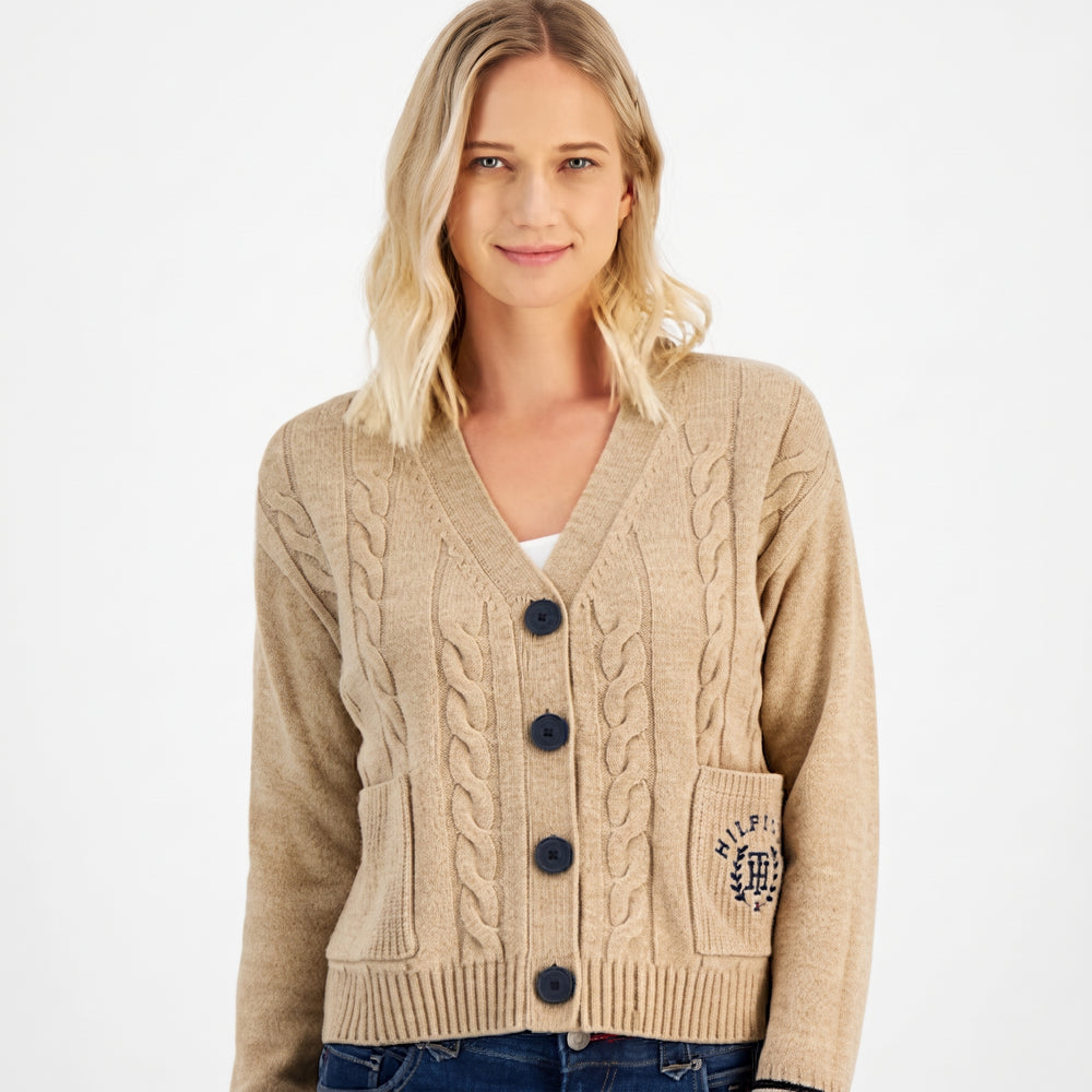 Tommy Hilfiger Cable-Knit Cardigan with Pockets