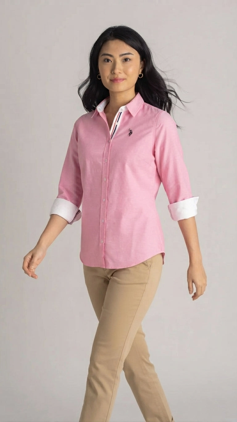 LONG SLEEVE SOLID STRETCH OXFORD SHIRT