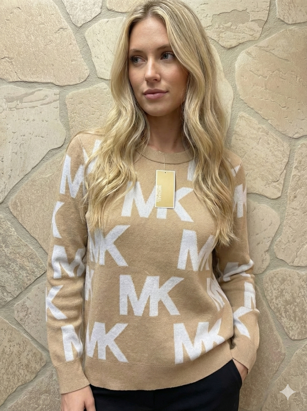 Michael Kors women's crewneck Large Logo Sweater