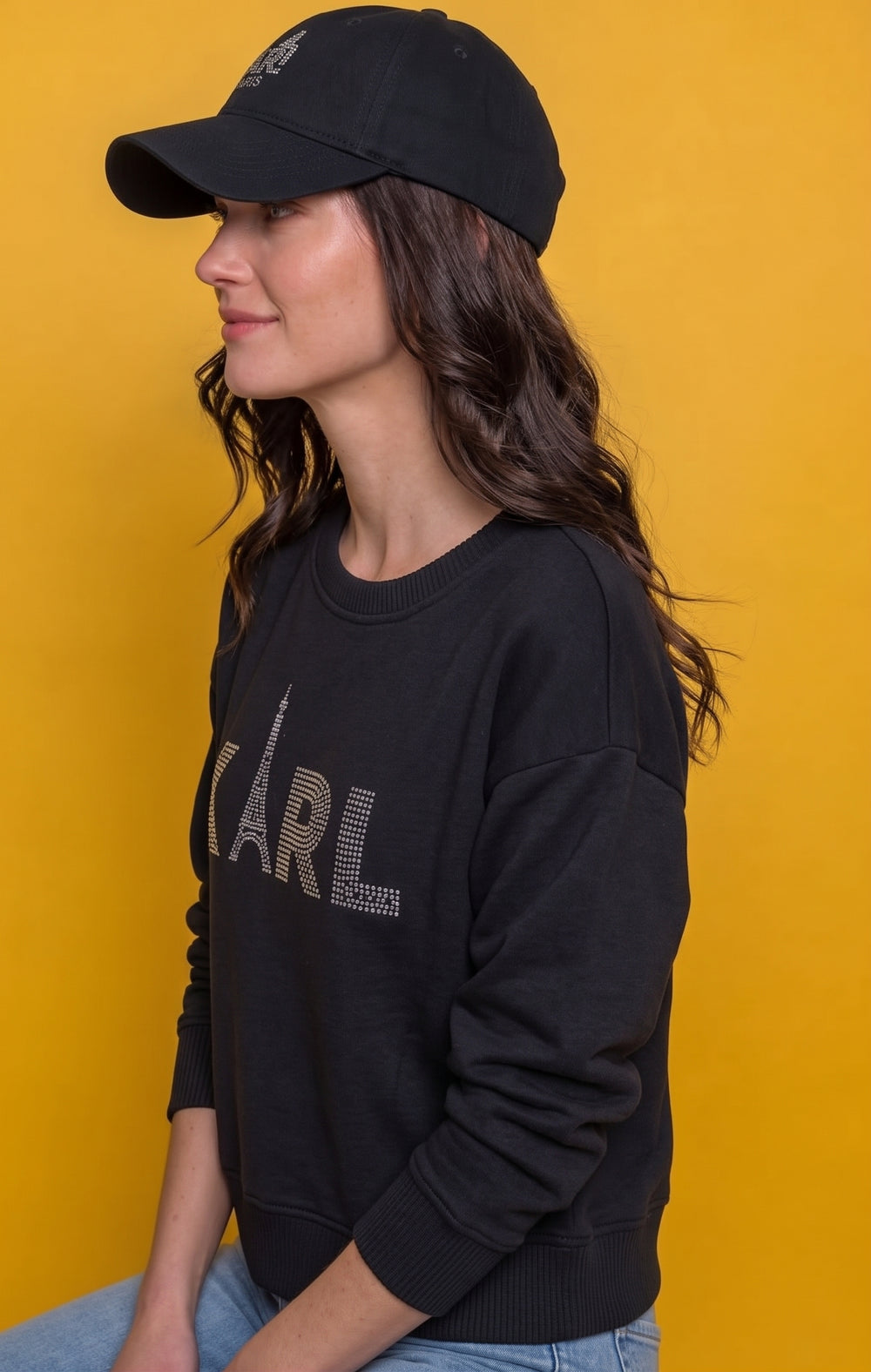 New Karl Lagerfeld Paris Sweatshirt With Eiffel Tower Logo Graphic