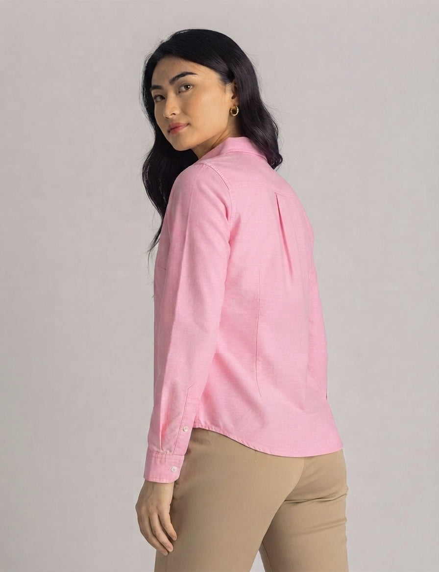 LONG SLEEVE SOLID STRETCH OXFORD SHIRT