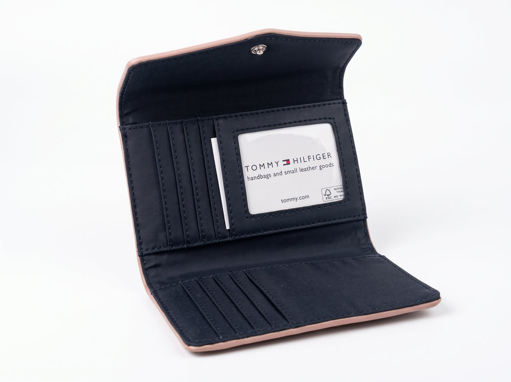 Tommy Hilfiger Women's Coated Canvas Monogram Print Small Envelope Flap Wallet (Copy)