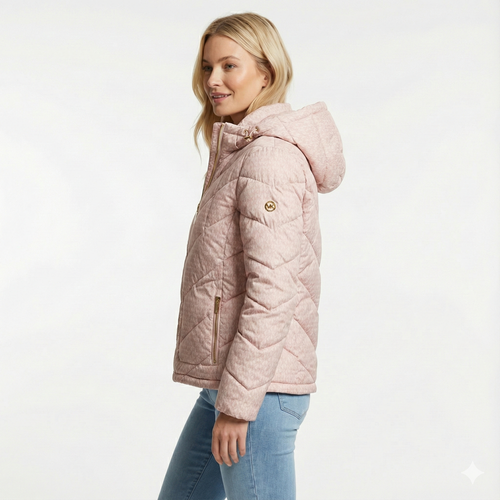 Logo Quilted Ciré Packable Puffer Jacket
