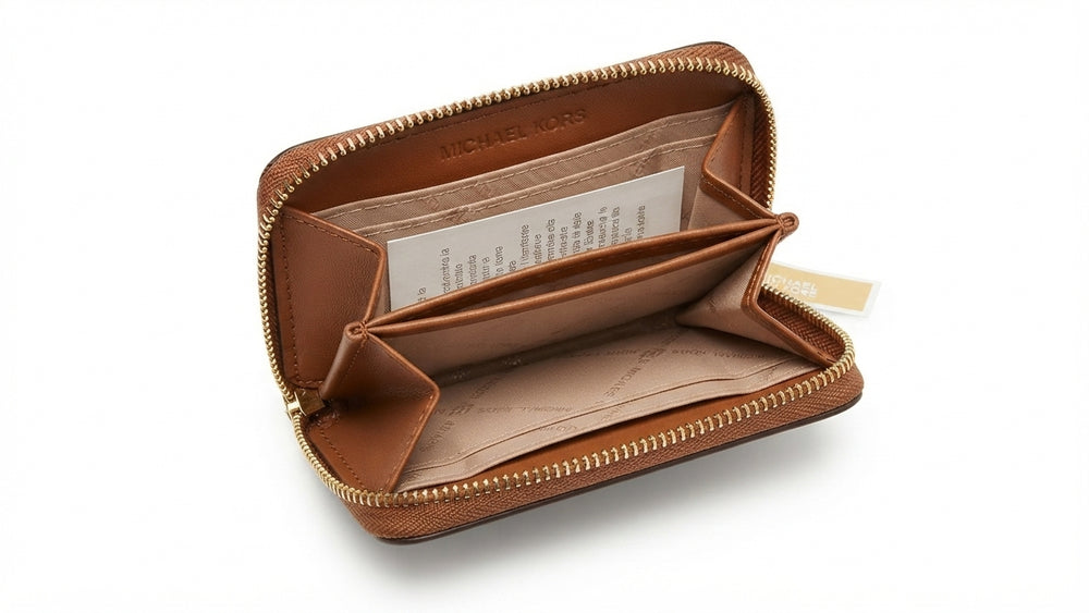 MICHAEL Michael Kors Jet Set Small Signature Logo Zip-Around Card Case