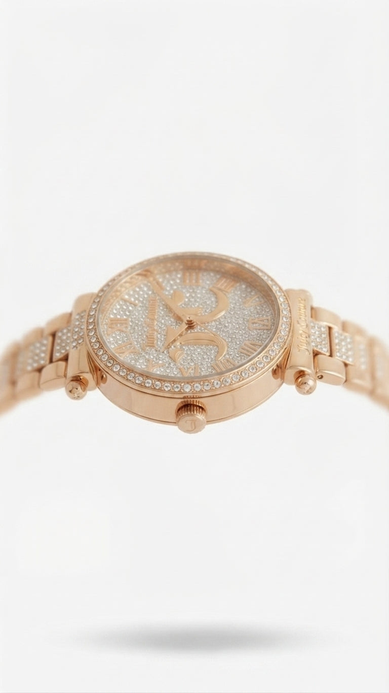 Juicy Couture Bling Watch Rhinestone Two Tone Gold Silver NEWJuicy Couture Bling Watch Rhinestone Two Tone Gold Silver NEW