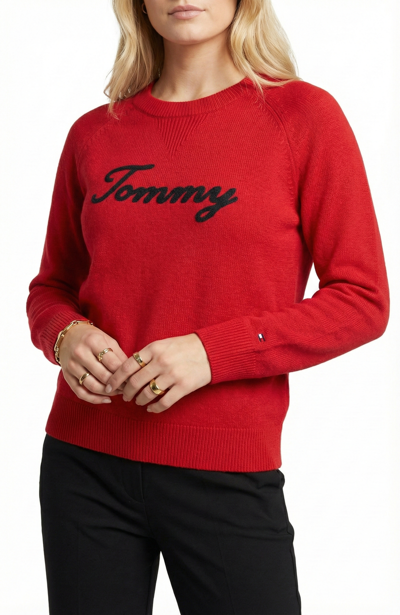Tommy Hilfiger Script Logo Crewneck Sweater