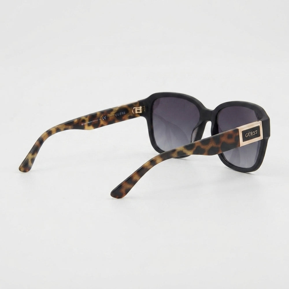 Guess Matte Black and Tortoiseshell Square Sunglasses