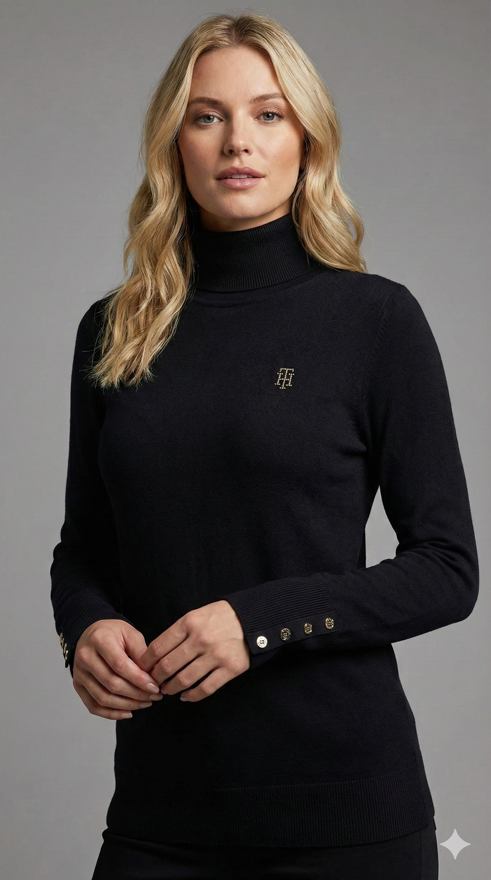 Tommy Hilfiger Pima cotton cashmere roll-neck jumper