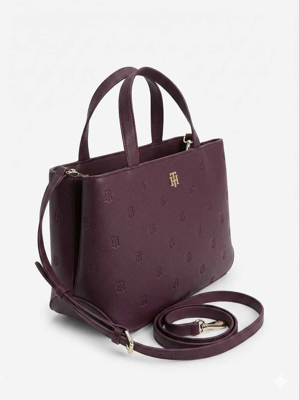 Tommy Hilfiger Monogram Tote Bag in burgundy