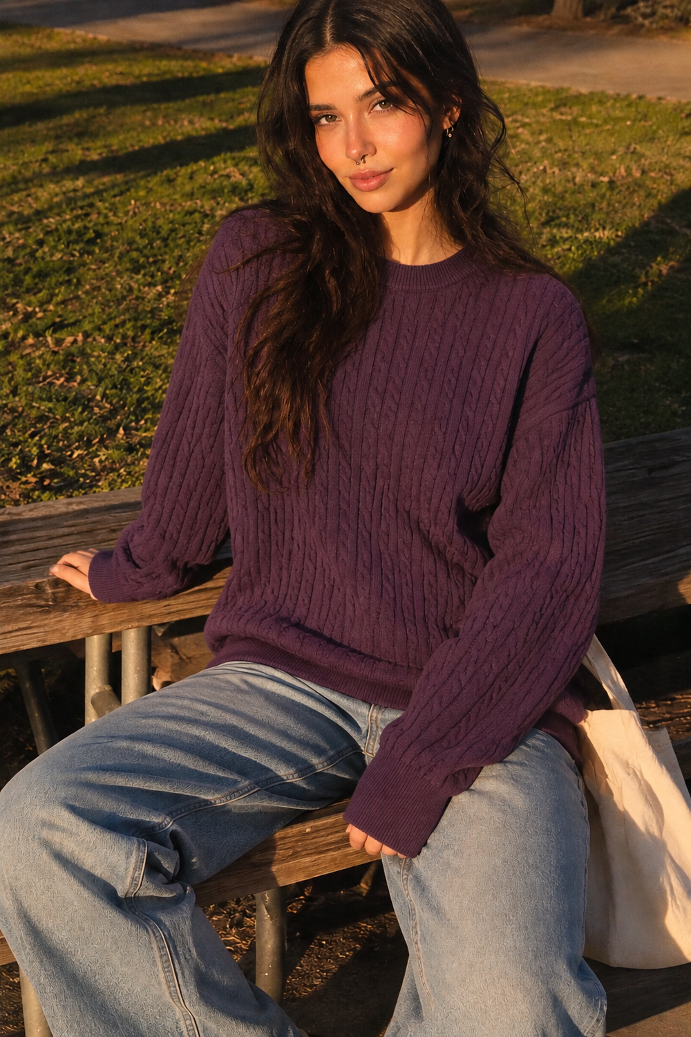 Tommy Hilfiger Classic Cable-Knit Crewneck Sweater
