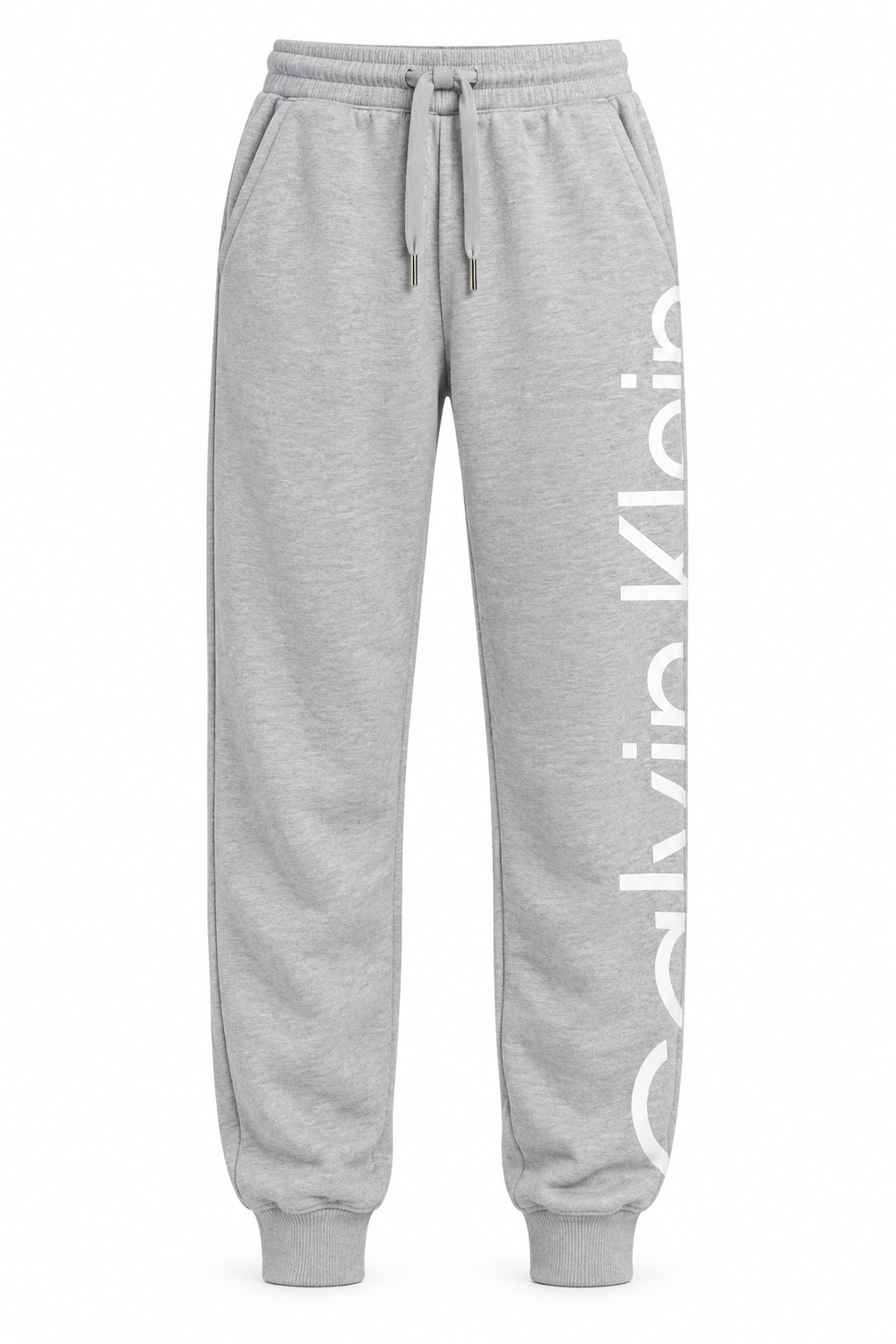 Calvin Klein Grey Logo Sweatpants - Large