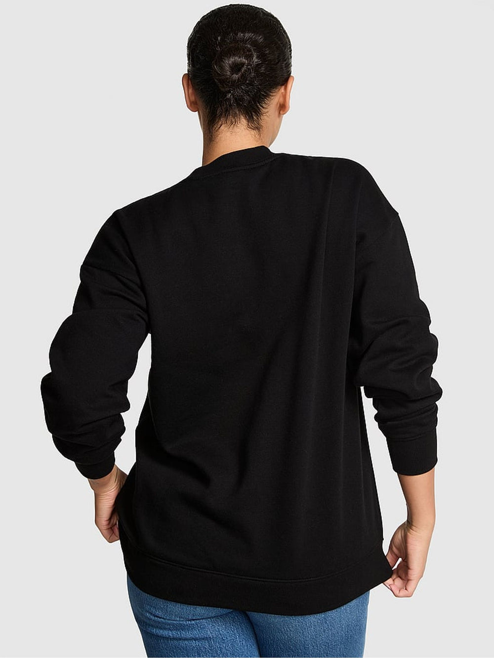Pure Black Fleece Sweatshirt
