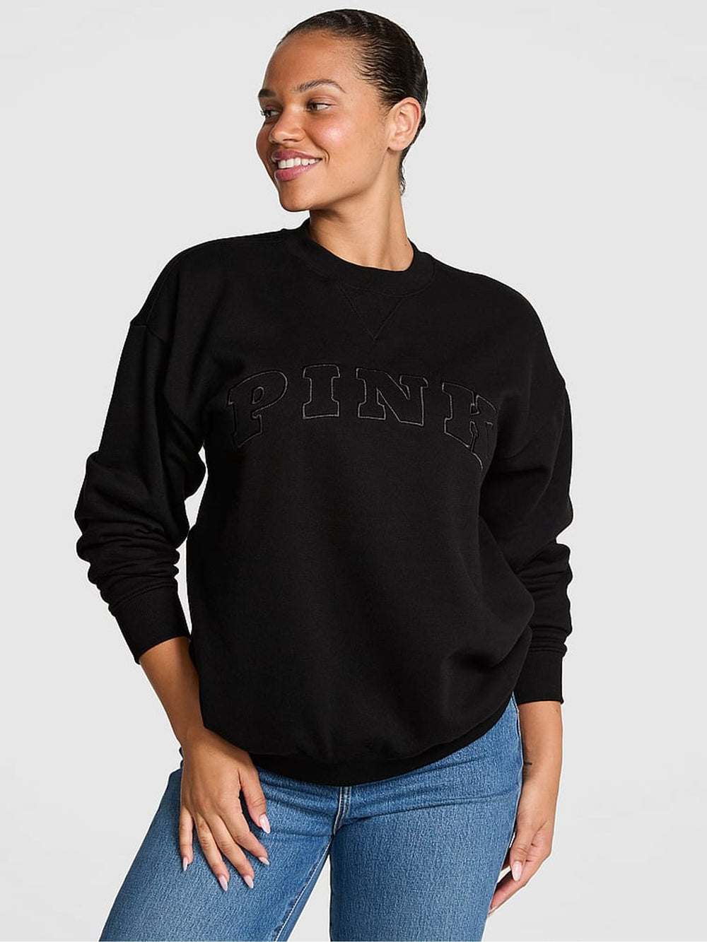 Pure Black Fleece Sweatshirt