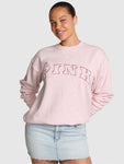 Heather Pink Petal Fleece Sweatshirt