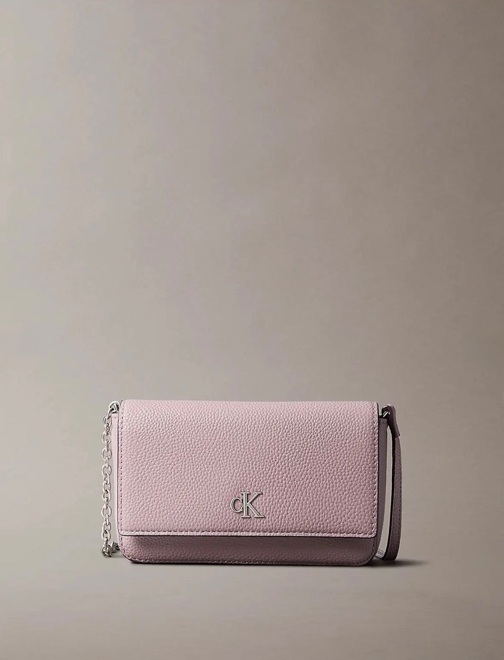 Calvin Klein Archive Hardware Flap Crossbody in Light Pink