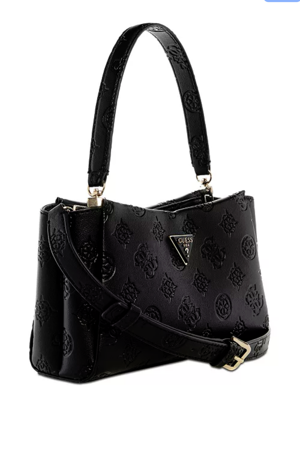 Guess Tisha Logo crossbody bag in Black