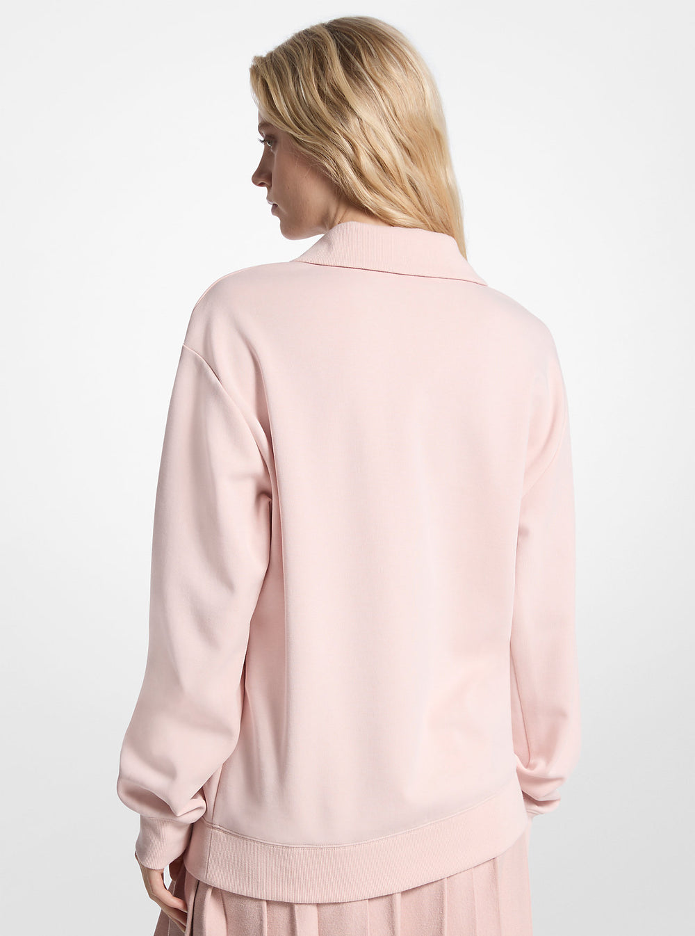 Embroidered Logo Cotton Blend Sweater