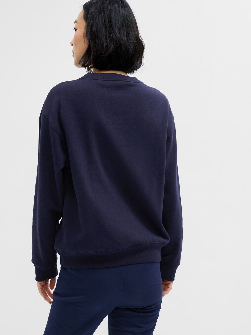 GAP Navy Blue Logo Crew Neck Sweatshirt