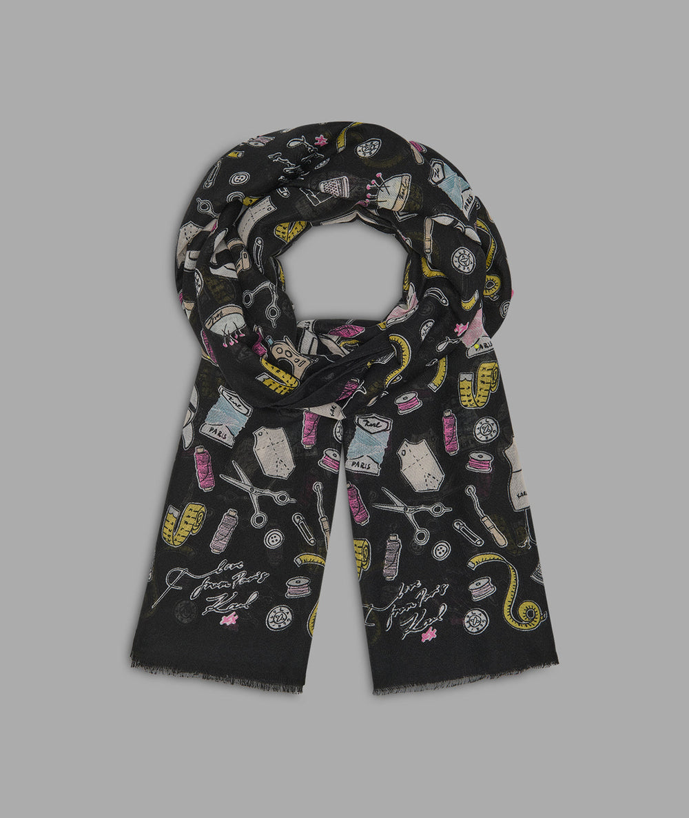 CHOUPETTE'S ATELIER OVERSIZED SQUARE SCARF
