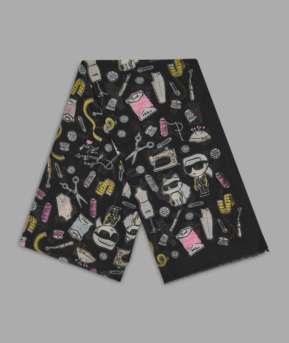 CHOUPETTE'S ATELIER OVERSIZED SQUARE SCARF