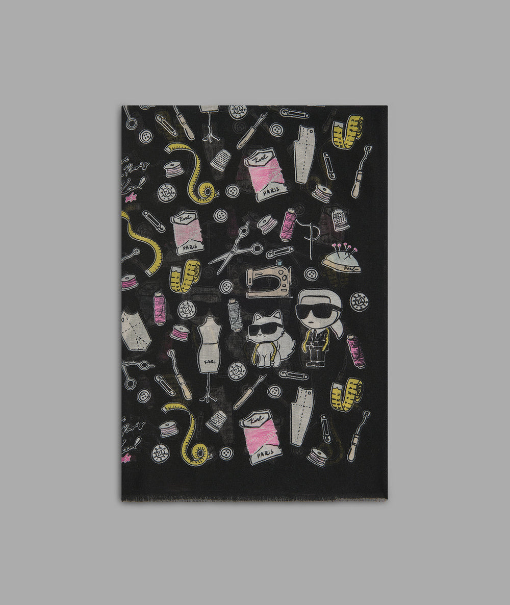 CHOUPETTE'S ATELIER OVERSIZED SQUARE SCARF