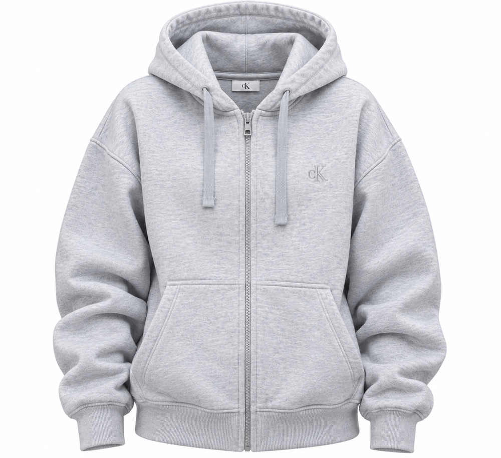 Calvin Klein Embroidered Logo Full-Zip Hoodie