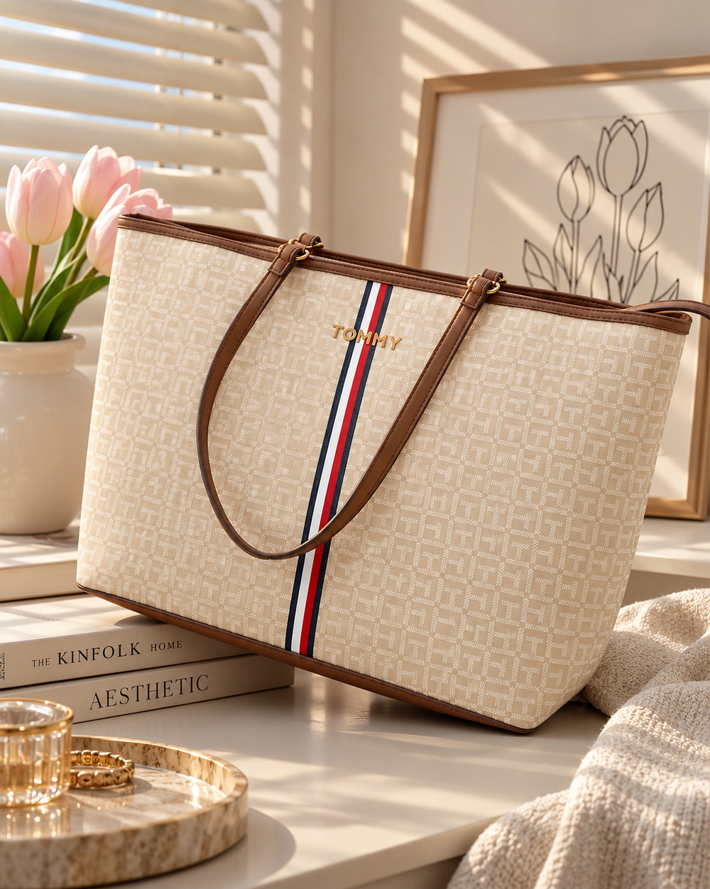 Tommy Hilfiger Monogram Tote Bag