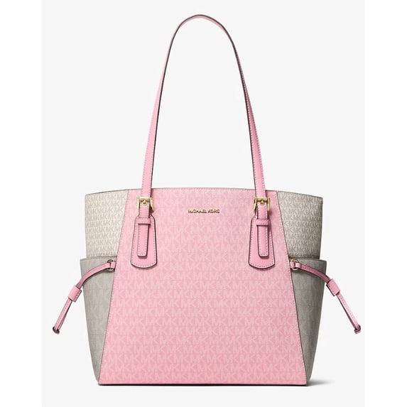 Voyager Large Color-Block Signature Logo Tote Bag