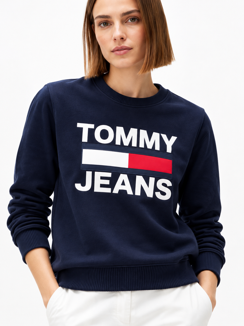Tommy Jeans Classic Flag Logo Crewneck Sweatshirt