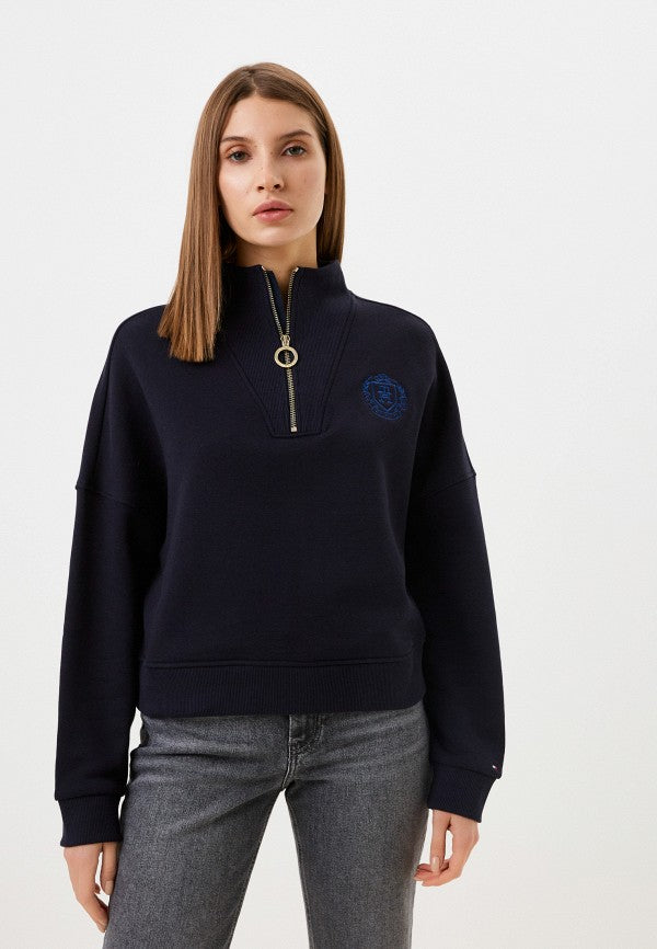 HALF-ZIP RELAXED FIT SWEATSHIRT