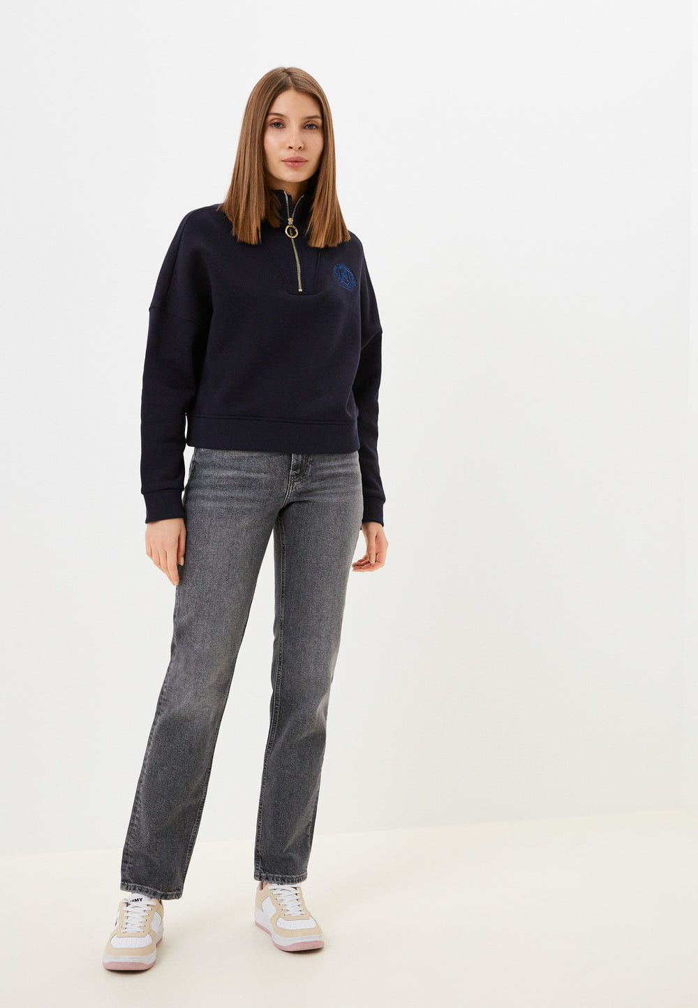 HALF-ZIP RELAXED FIT SWEATSHIRT