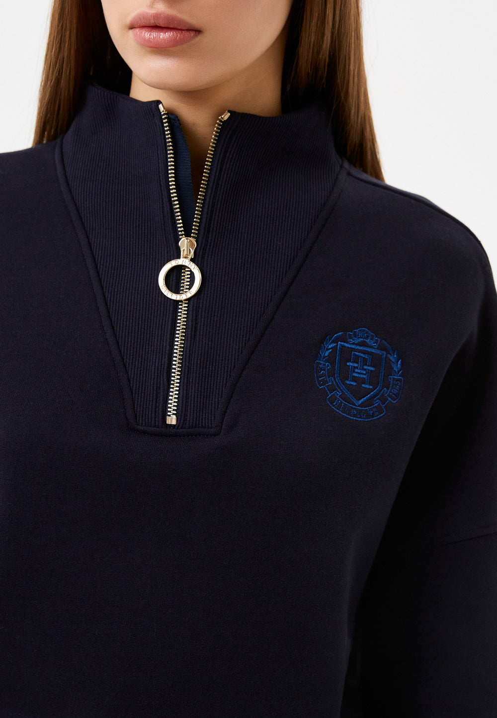 HALF-ZIP RELAXED FIT SWEATSHIRT