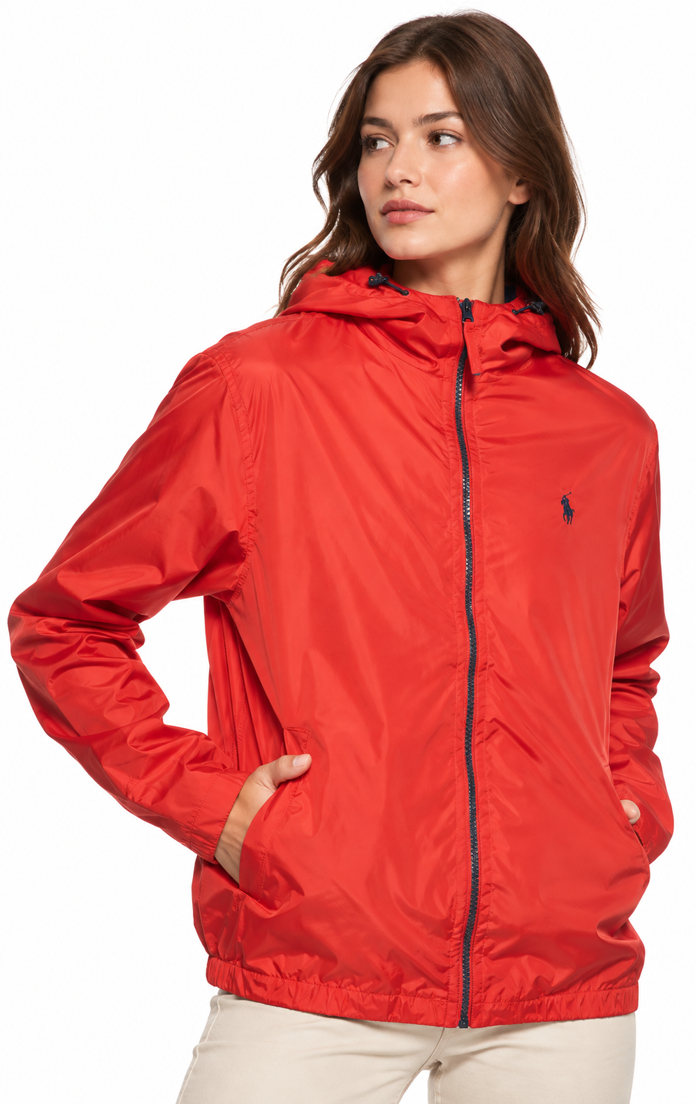 Windbreaker with a hood is female U.S. Polo Assn
