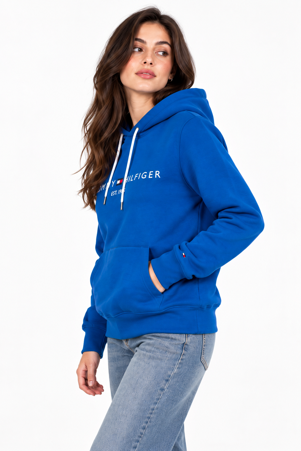 Tommy Hilfiger Flag-Logo Drawstring Hoodie