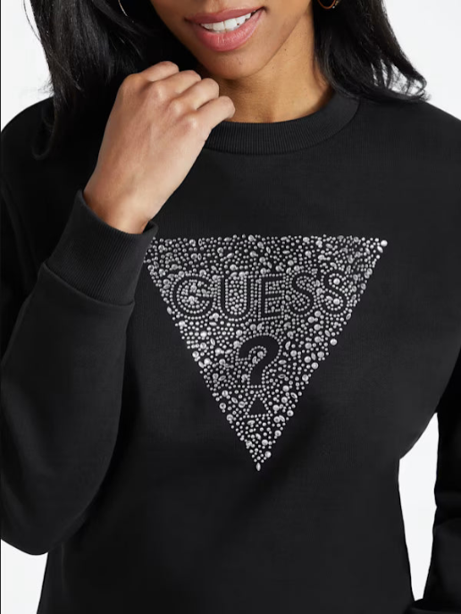 Guess Women’s Trina Triangle Logo Sweatshirt