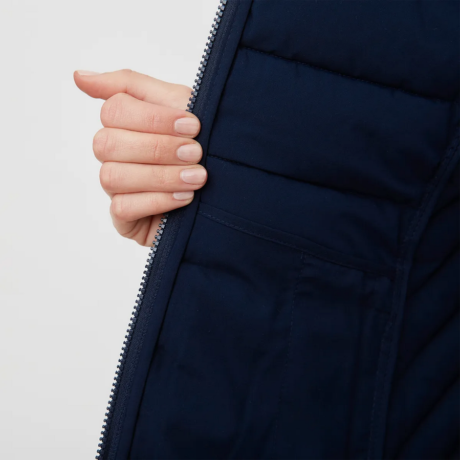 Womens Tommy Hilfiger Hooded Puffer Jacket with Faux Fur Trim