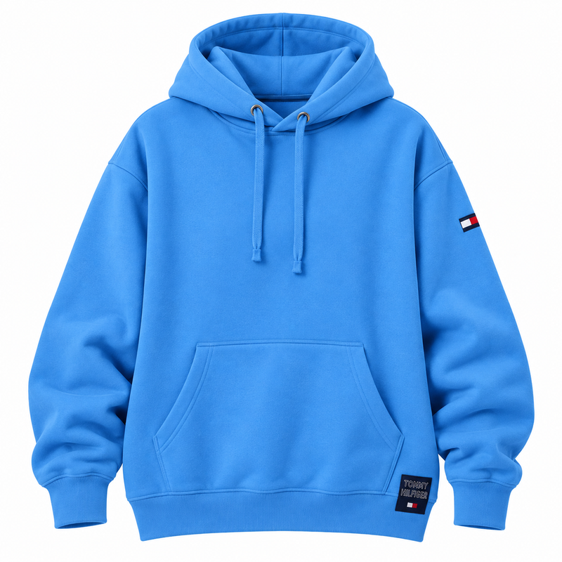 Tommy Hilfiger Flag-Logo Drawstring Hoodie