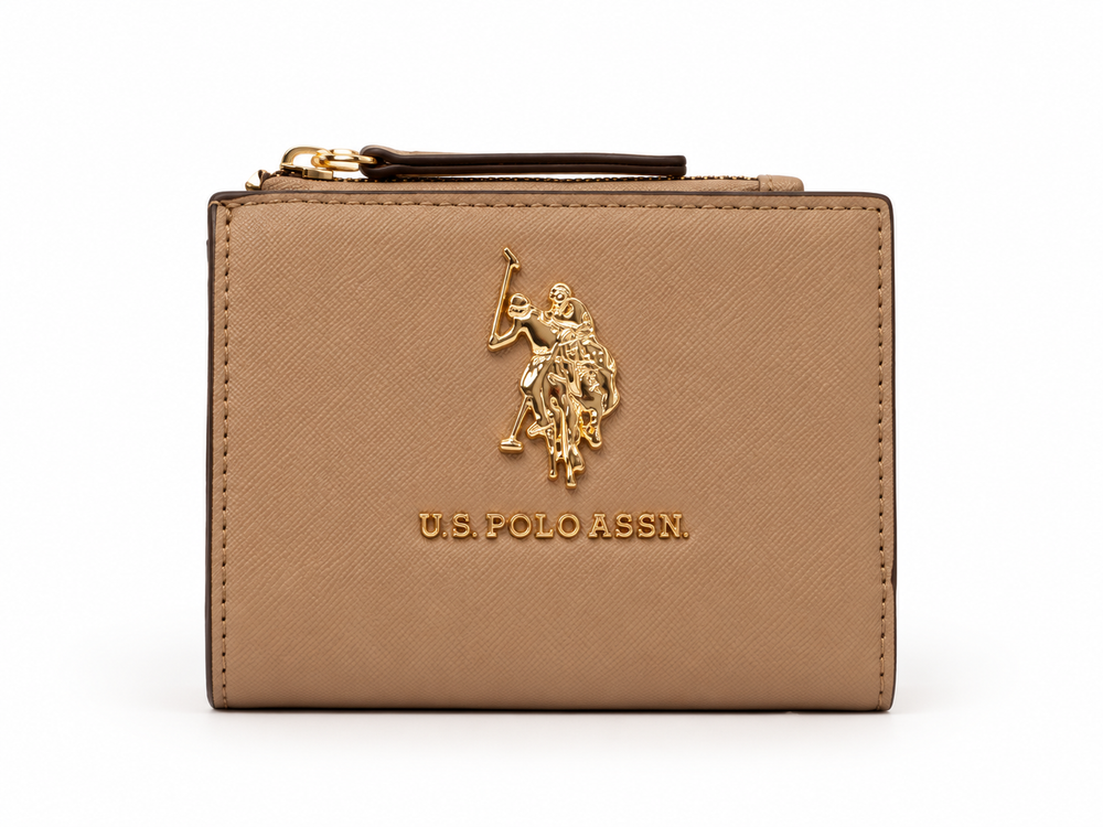 US POLO ASSN wallet canvas beige