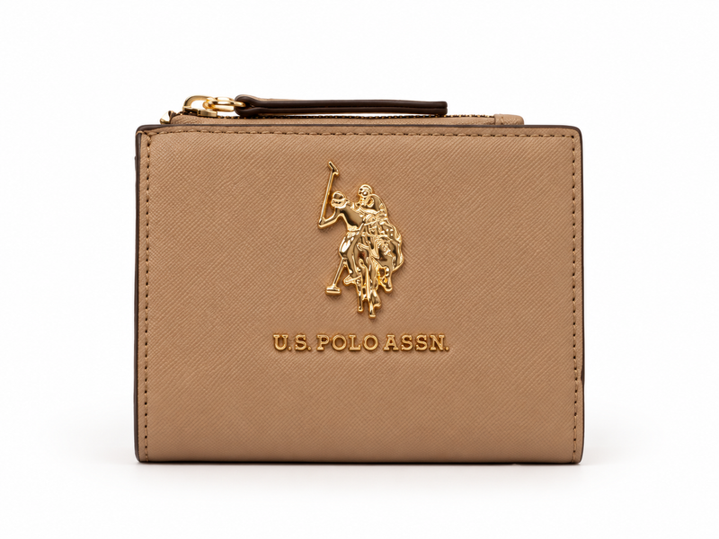 US POLO ASSN wallet canvas beige