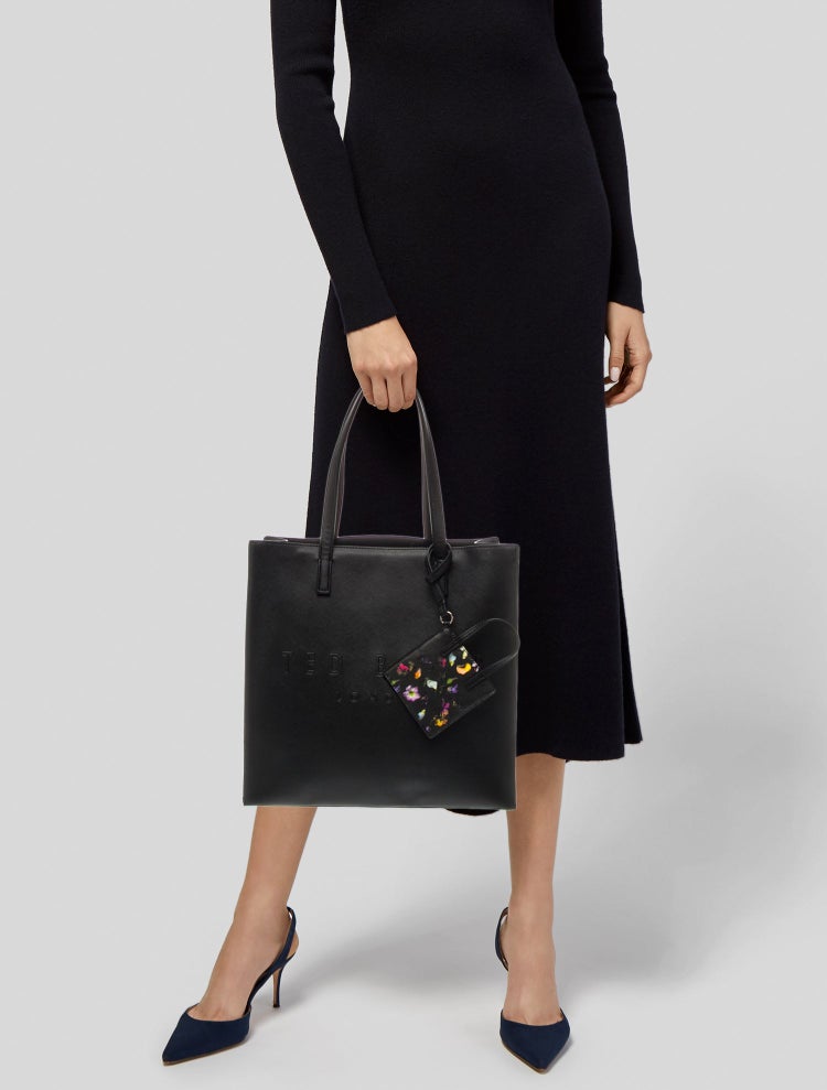 Seacon Textured PU Leather Small Icon Tote Bag