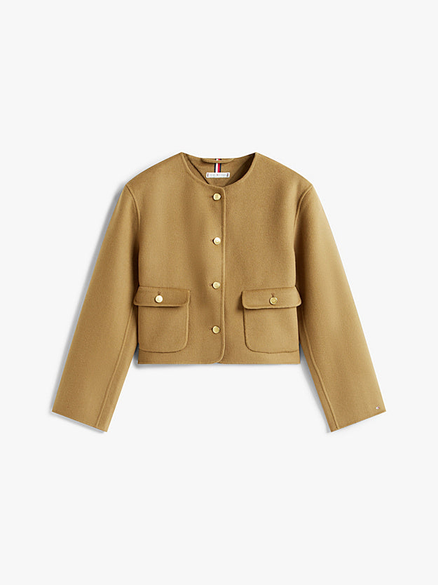 Beige  - Tommy Hilfiger Double Face Jacket by Blend Wool