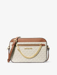 Michael Kors Jet Set Large Logo Crossbody Bag - White