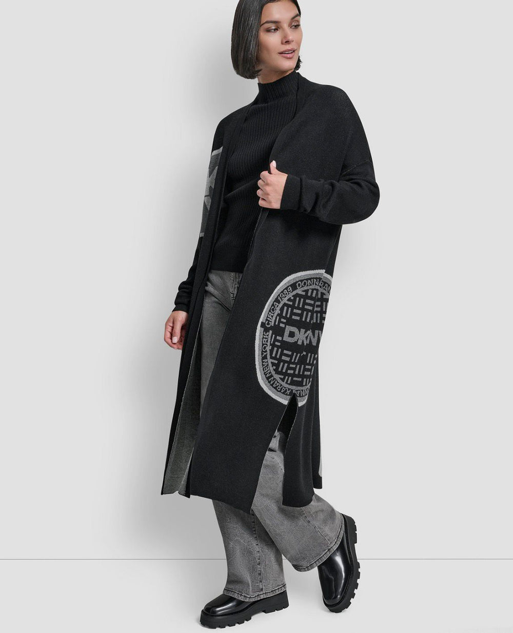 Women's Oversized Open-Front Cardigan