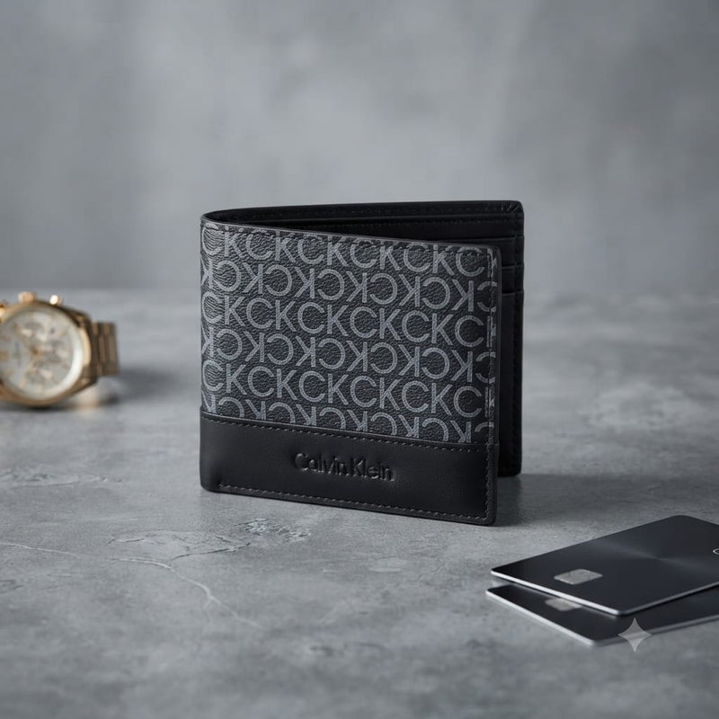 Calvin Klein Men's Classic Mono Medium Bi-Fold Wallet