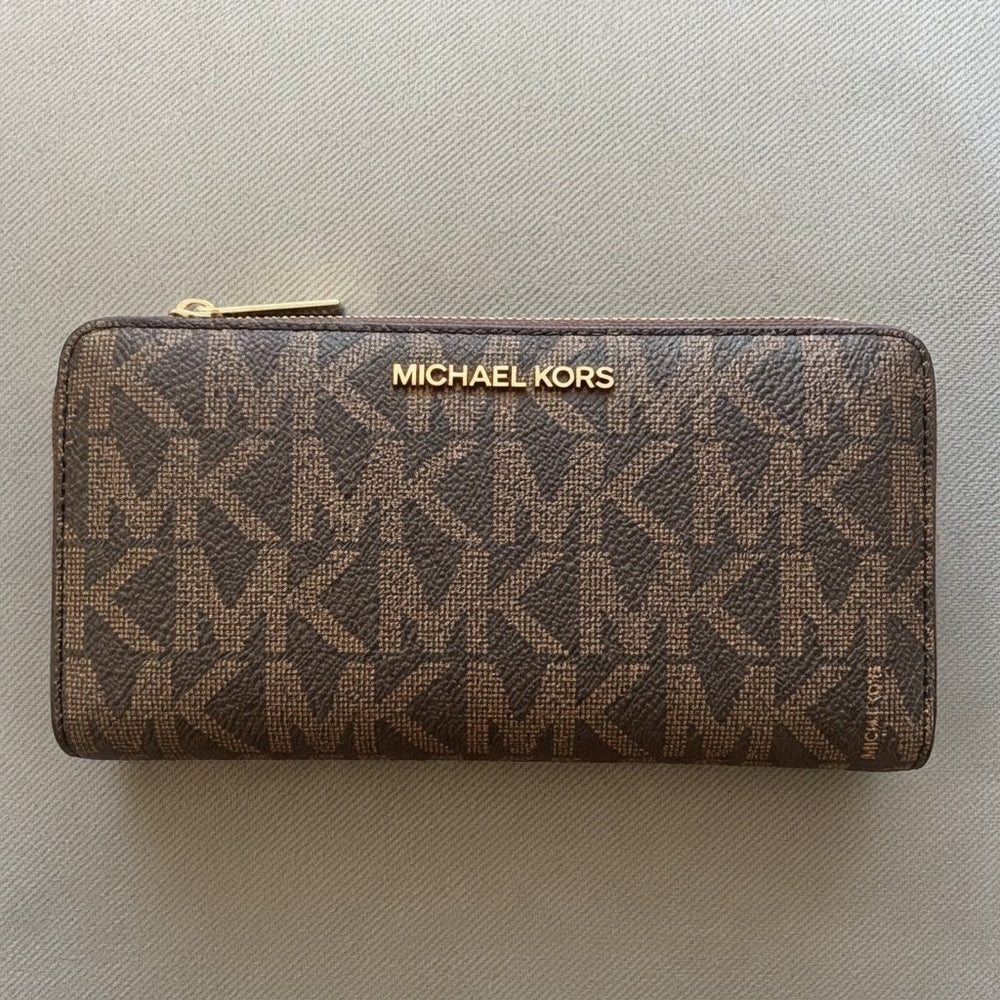 Michael Kors Jet Set Wallet canvas brown