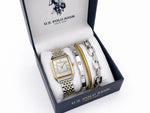 U.S. Polo Assn. Women's Gold-Tone Watch and Accent Bracelets Gift Set